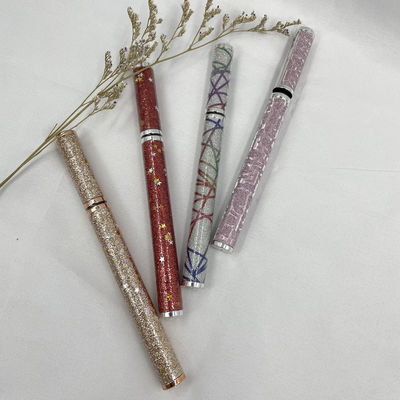 304 Steel Ball Kosong Kosmetik Pena Kulit Desain Mewah jenis Eyeliner Lem Pena