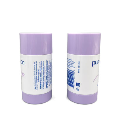 AS / PP Round Deodorant Stick Container 50g 1.76oz Tabung Ramah Lingkungan Dengan Pencetakan