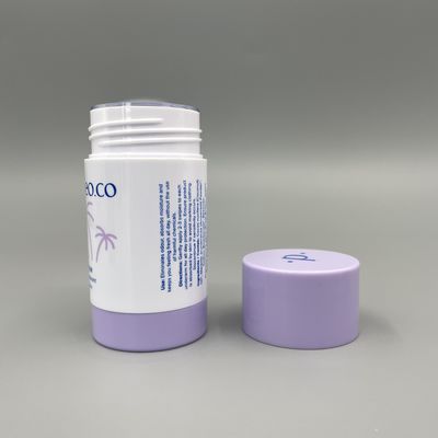 AS / PP Round Deodorant Stick Container 50g 1.76oz Tabung Ramah Lingkungan Dengan Pencetakan