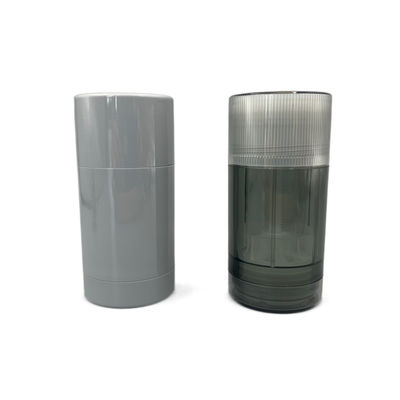 75g Abu-abu Kosong Deodoran Tongkat Wadah AS / PP Tabir Surya Tabung Bulat