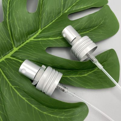 Matt Silver Parfum Pump Sprayer Dispenser Alu 24/410 Dosis 0.12ML Dengan Kunci Klip