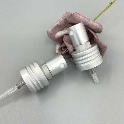 Matt Silver Parfum Pump Sprayer Dispenser Alu 24/410 Dosis 0.12ML Dengan Kunci Klip