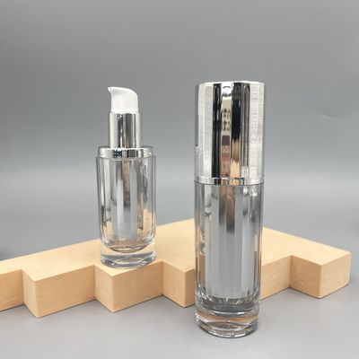 Botol Pompa Kosmetik High End Kemasan Perawatan Kulit 30ml Metallized