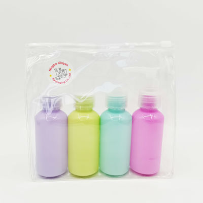 Travel Set Series Perawatan Kulit 75ml Botol Pompa Hewan Peliharaan Merah Muda Ungu Hijau Muda Biru Muda