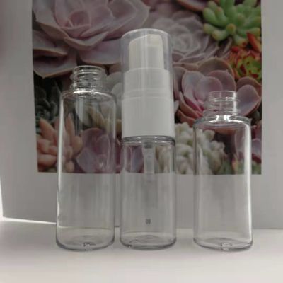 Bulat 30ml 1.06oz Leher 20mm Botol Semprotan Hewan Peliharaan Dinding Tebal Warna Bening