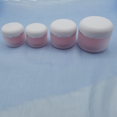 Round Pp Double Cosmetic 100g Cream Jar Untuk Pelembab Perawatan Kulit