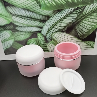 Round Pp Double Cosmetic 100g Cream Jar Untuk Pelembab Perawatan Kulit