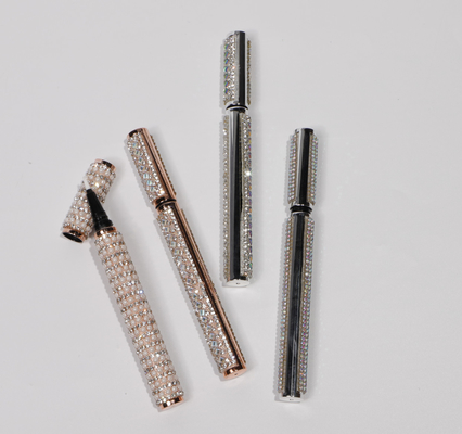 304 Steel Ball Kosong Kosmetik Pena Kulit Desain Mewah jenis Eyeliner Lem Pena
