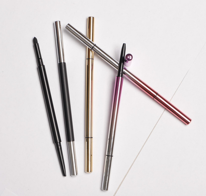 Pensil Alis Kosong Alat Make-Up Gaya Ramping Bedak Alis Kuas Katun Bahan ABS