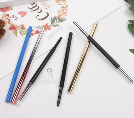 Pensil Alis Kosong Alat Make-Up Gaya Ramping Bedak Alis Kuas Katun Bahan ABS