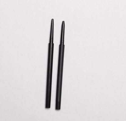 Kepala Bulat Pensil Alis yang Dapat Ditarik Badan Ramping Warna Hitam Solid