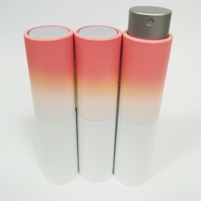 8ML Aluminium Shell Gradien Warna Semprotan Isi Ulang Dan Botol Dengan Botol Kaca Dalam