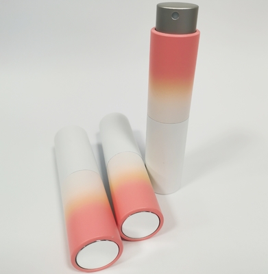 8ML Aluminium Shell Gradien Warna Semprotan Isi Ulang Dan Botol Dengan Botol Kaca Dalam