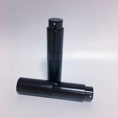 Perjalanan Mini Wadah Aluminium Botol Semprot Parfum Isi Ulang 8ML Warna Aluminium Hitam