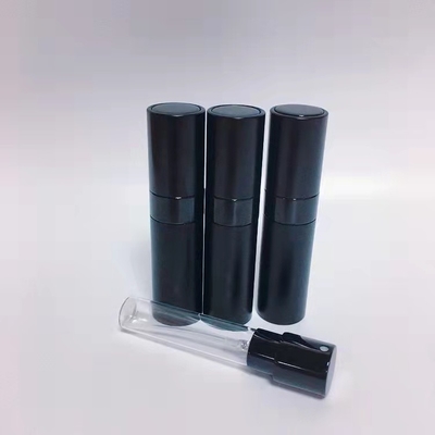 Perjalanan Mini Wadah Aluminium Botol Semprot Parfum Isi Ulang 8ML Warna Aluminium Hitam