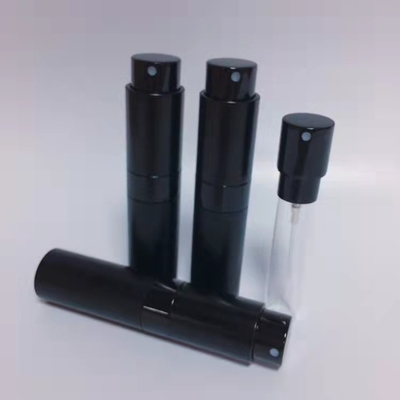 Perjalanan Mini Wadah Aluminium Botol Semprot Parfum Isi Ulang 8ML Warna Aluminium Hitam