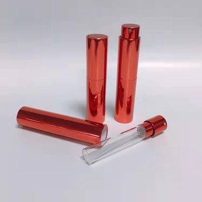 10 ML Aluminium Cover Warna Merah Botol Parfum Parfum Sprayer Warna Merah Penyemprot Saku Mini